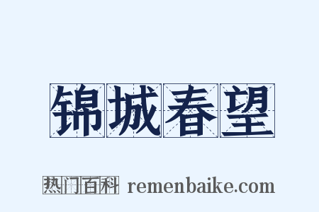 锦城春望是什么意思的图片